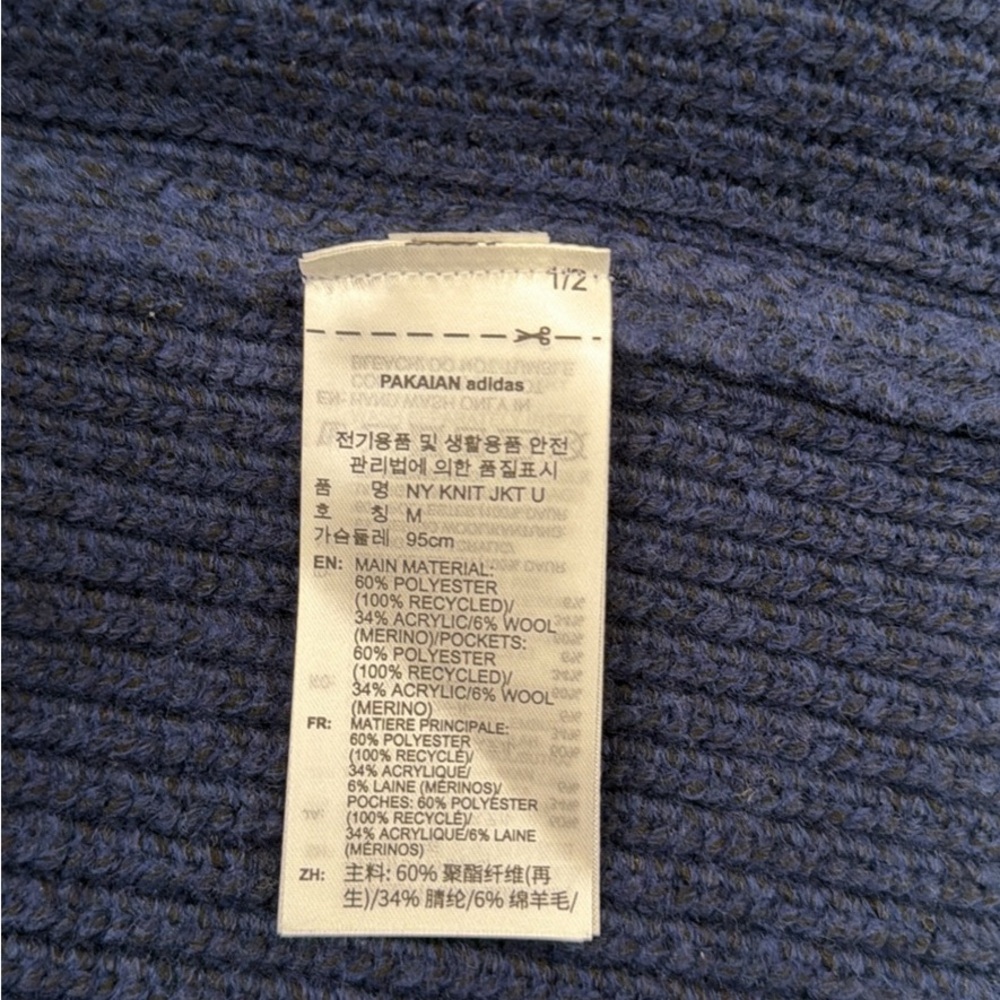 Adidas CNY Navy Blue Knit Wool Jacket (NWT) - Picture 5 of 11